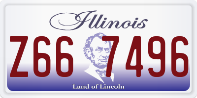 IL license plate Z667496