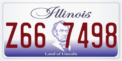 IL license plate Z667498