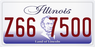 IL license plate Z667500