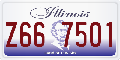 IL license plate Z667501