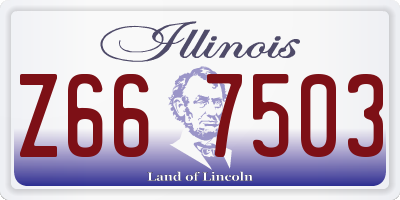 IL license plate Z667503