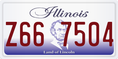 IL license plate Z667504