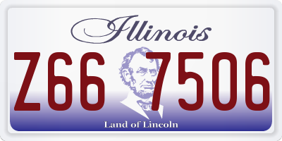 IL license plate Z667506