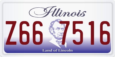 IL license plate Z667516