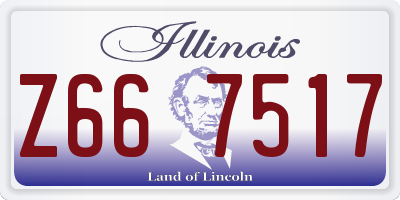 IL license plate Z667517