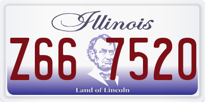 IL license plate Z667520