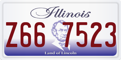 IL license plate Z667523