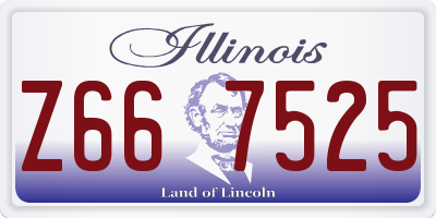 IL license plate Z667525