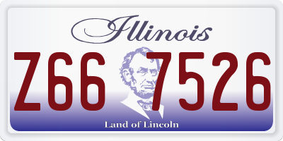IL license plate Z667526