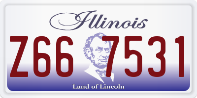IL license plate Z667531