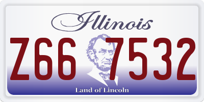IL license plate Z667532