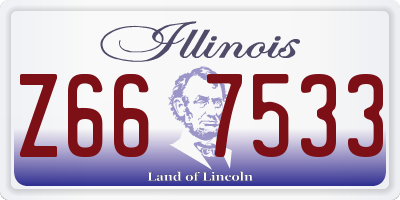IL license plate Z667533