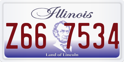 IL license plate Z667534