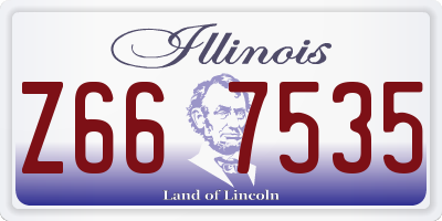 IL license plate Z667535