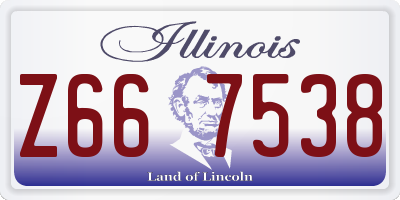 IL license plate Z667538