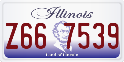 IL license plate Z667539