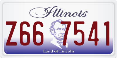 IL license plate Z667541