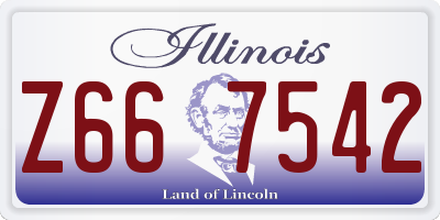 IL license plate Z667542