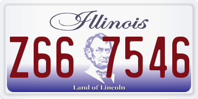 IL license plate Z667546