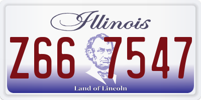 IL license plate Z667547