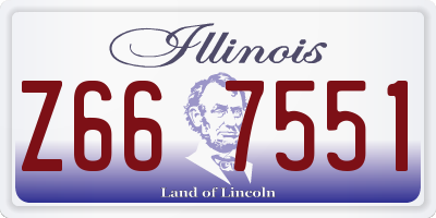 IL license plate Z667551