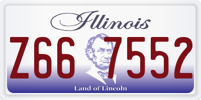 IL license plate Z667552