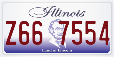 IL license plate Z667554