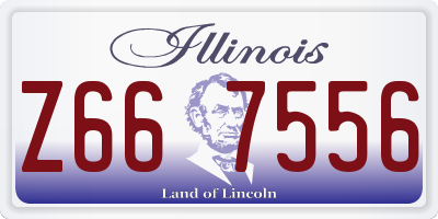 IL license plate Z667556