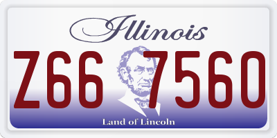 IL license plate Z667560