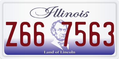 IL license plate Z667563