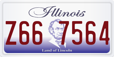 IL license plate Z667564