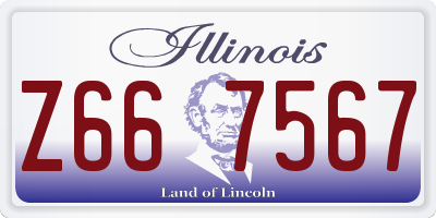 IL license plate Z667567