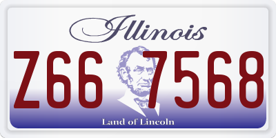 IL license plate Z667568