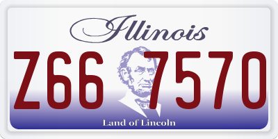IL license plate Z667570
