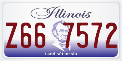 IL license plate Z667572