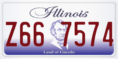 IL license plate Z667574