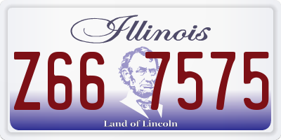 IL license plate Z667575