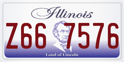 IL license plate Z667576