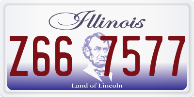 IL license plate Z667577