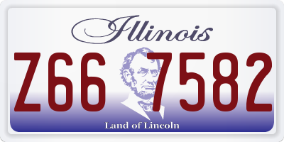 IL license plate Z667582