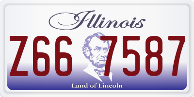 IL license plate Z667587