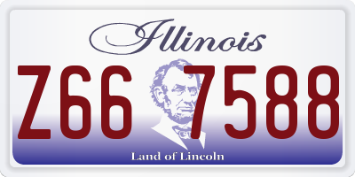 IL license plate Z667588