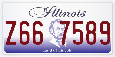 IL license plate Z667589
