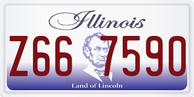 IL license plate Z667590