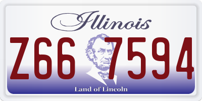 IL license plate Z667594