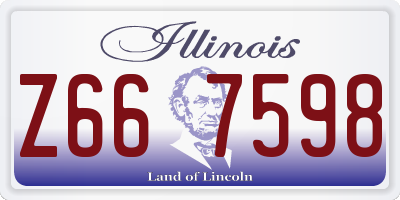 IL license plate Z667598