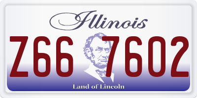 IL license plate Z667602