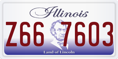 IL license plate Z667603