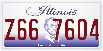 IL license plate Z667604