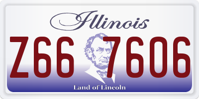 IL license plate Z667606